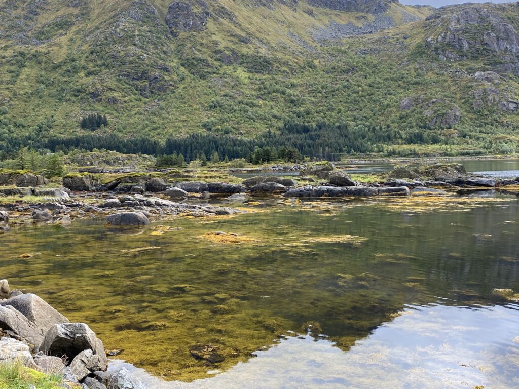 Spiegelung der Berge im Wasser