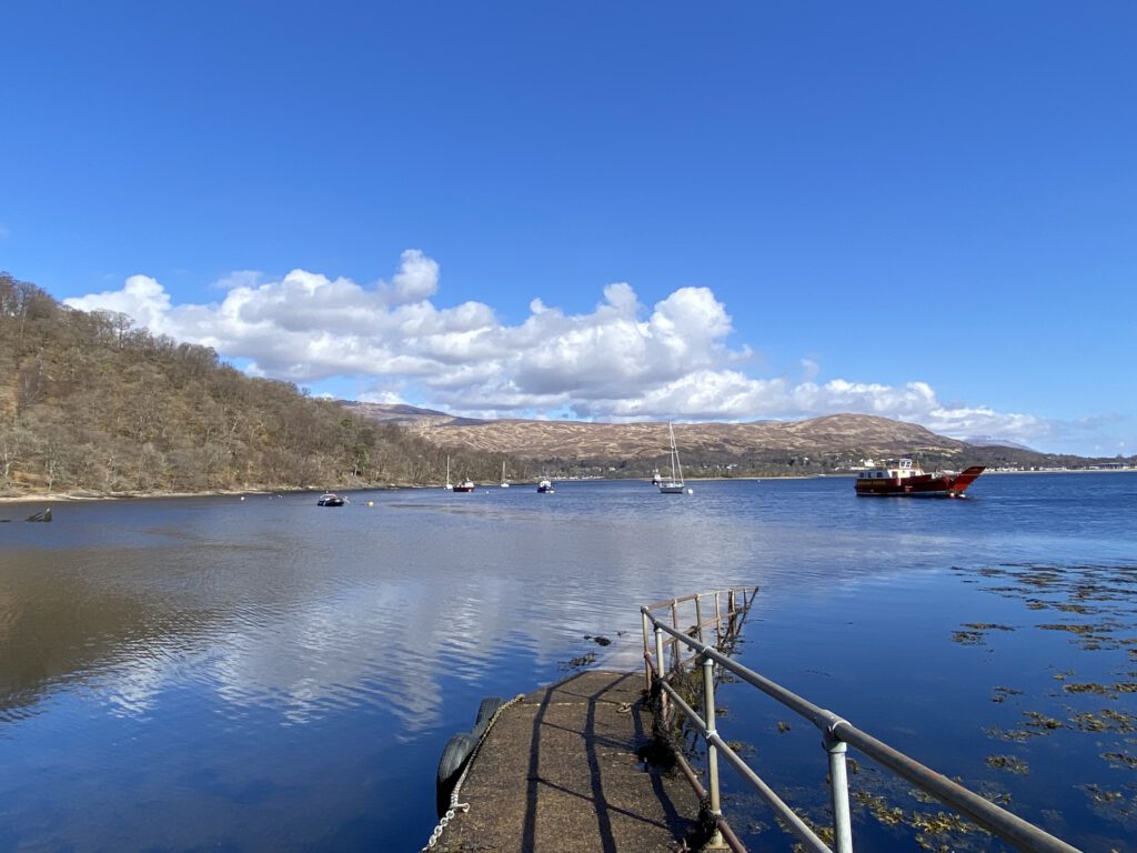 A861 Loch Linnhe Schottland Highlands Single Track Road Aussicht Wasser Fähre Fort William Fußgänger