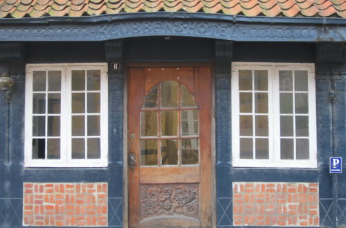 Altstadt Haus Ribe Dänemark windschief