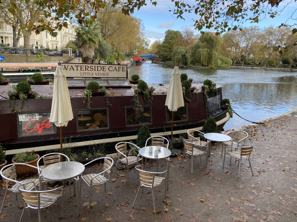 Waterside Cafe Little Venice London Schiff