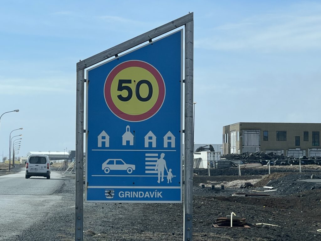 Grindavik Ortsschild