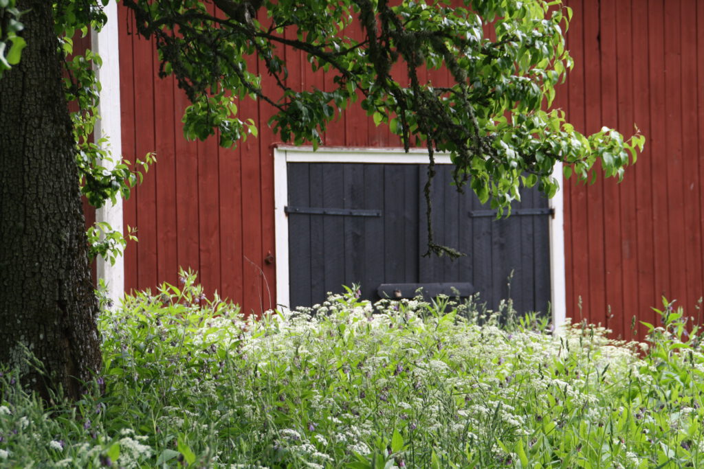rotes Haus in Schweden Detail
