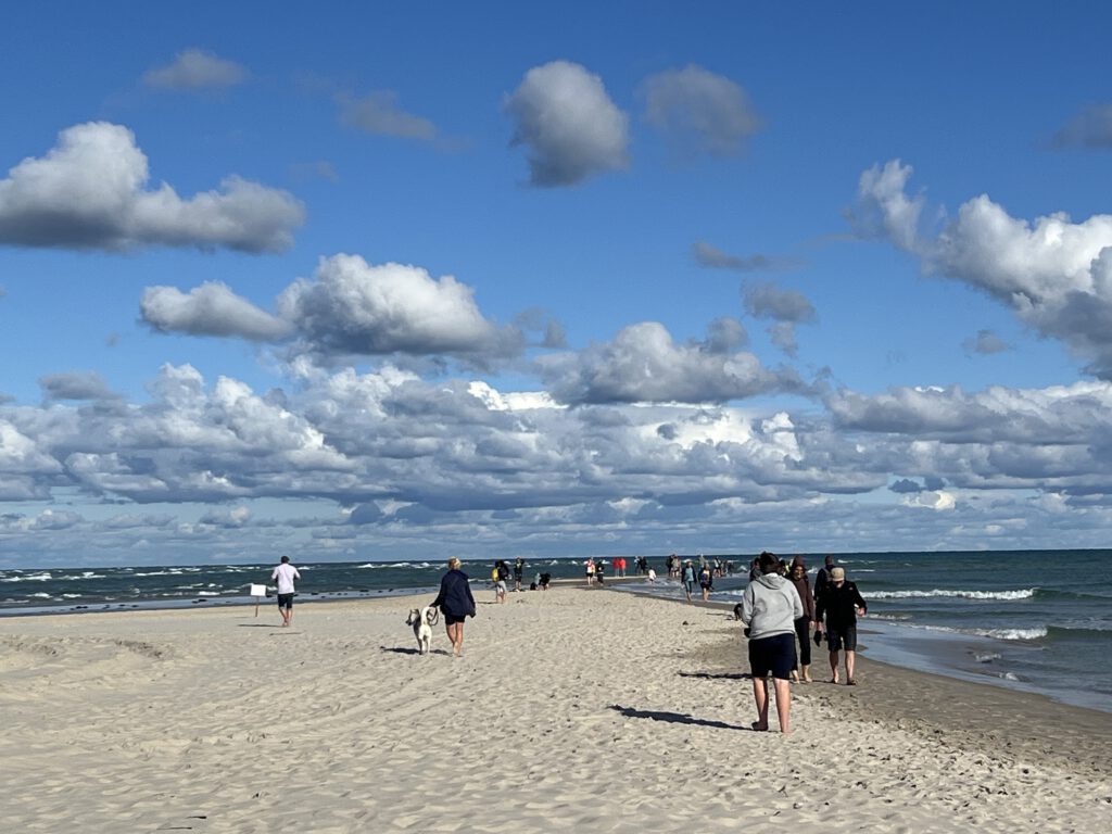 Grenen mit Menschen