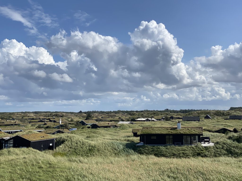 Dünen mit Ferienhäusern in Dänemark 