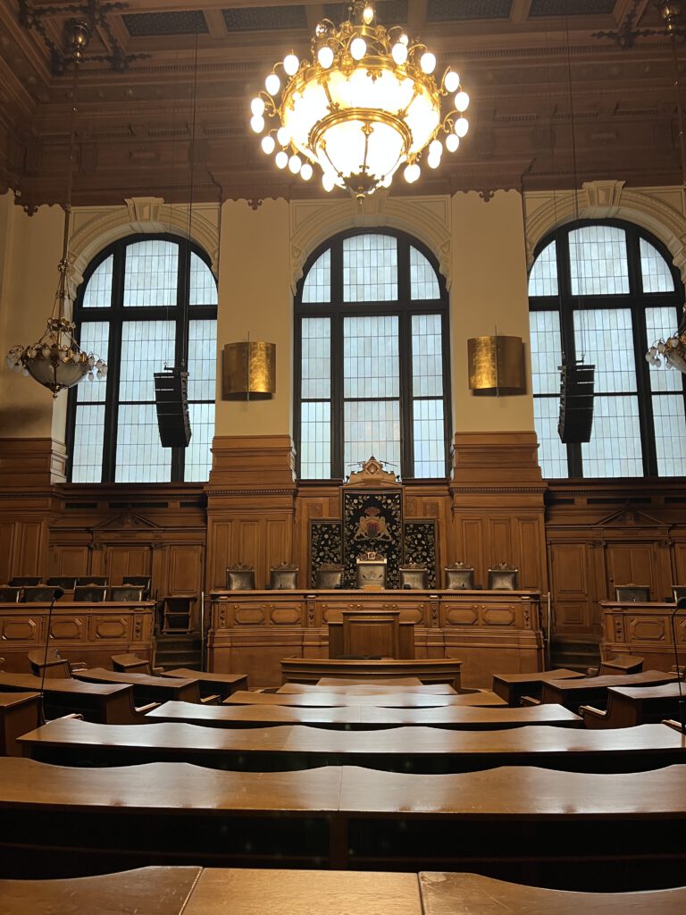 Sitzungssaal der Bürgerschaft im Hamburger Rathaus