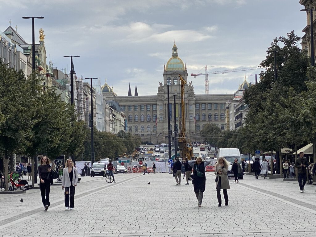 Wenzelplatz mit Nationalmuseum Prag