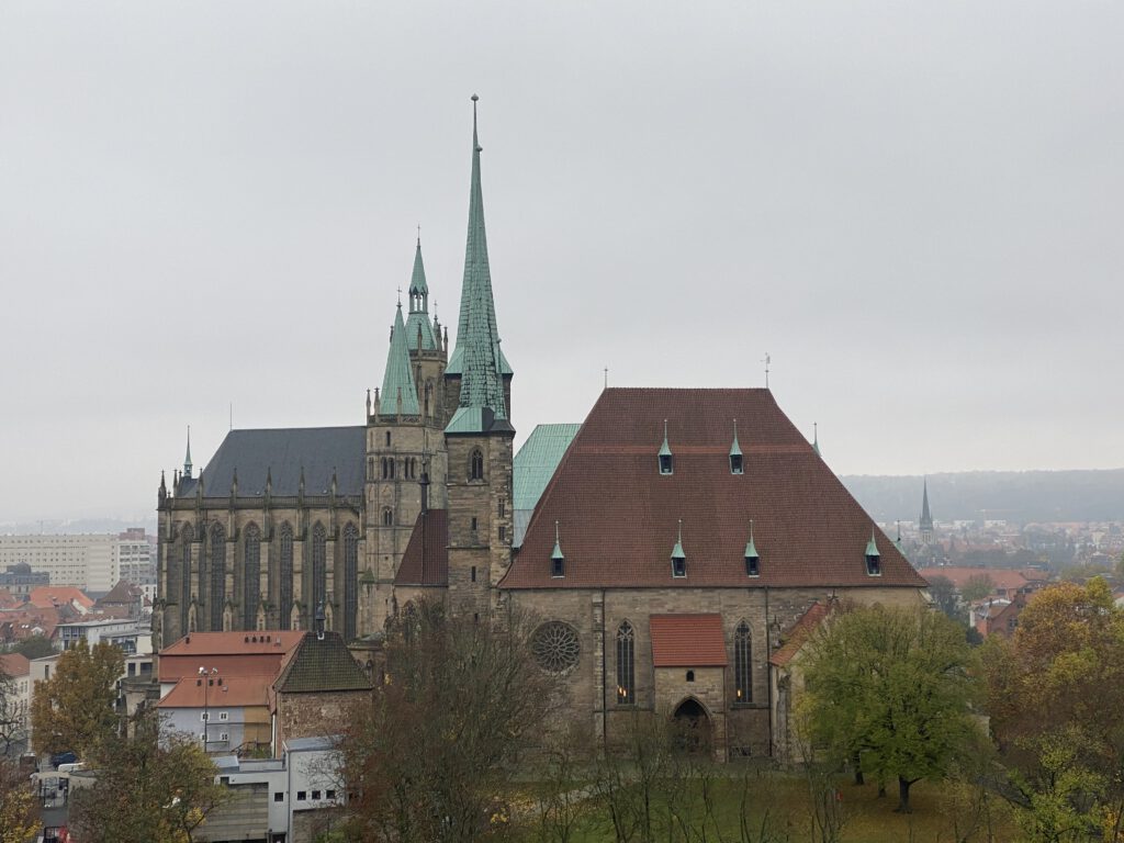 Blick auf Erfurter Dom und Severikirche