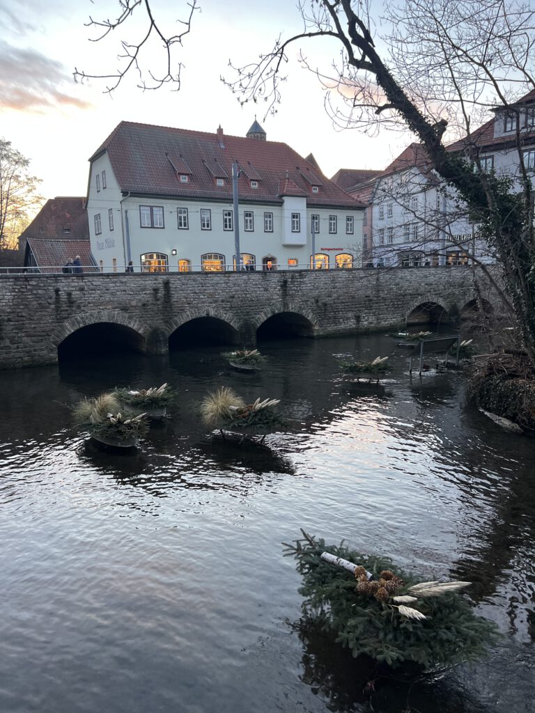 Blick auf Alte Mühle und Schlösserstrasse 