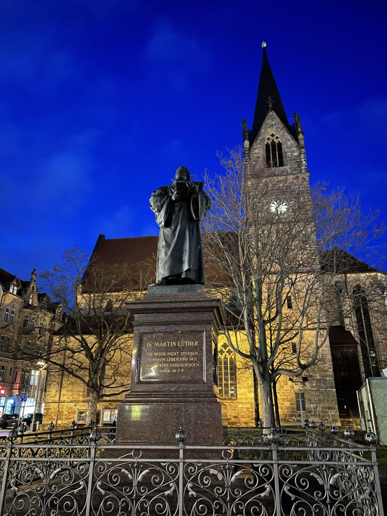 Martin Luther Standbild in Erfurt