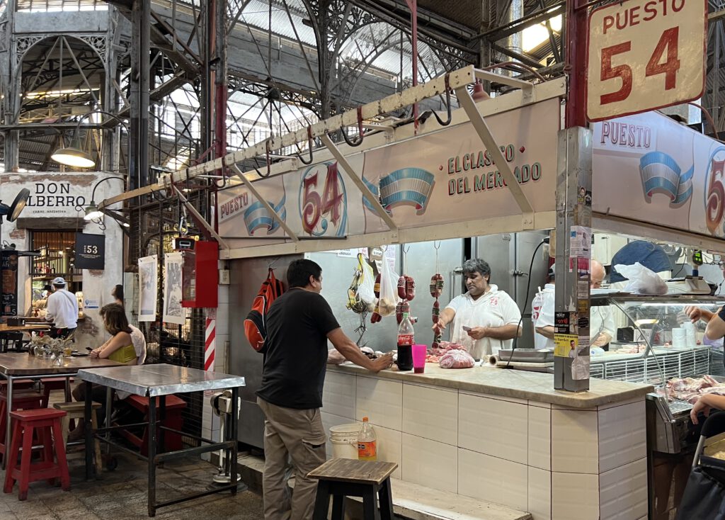 Fleischstand auf dem Mercado San Telmo