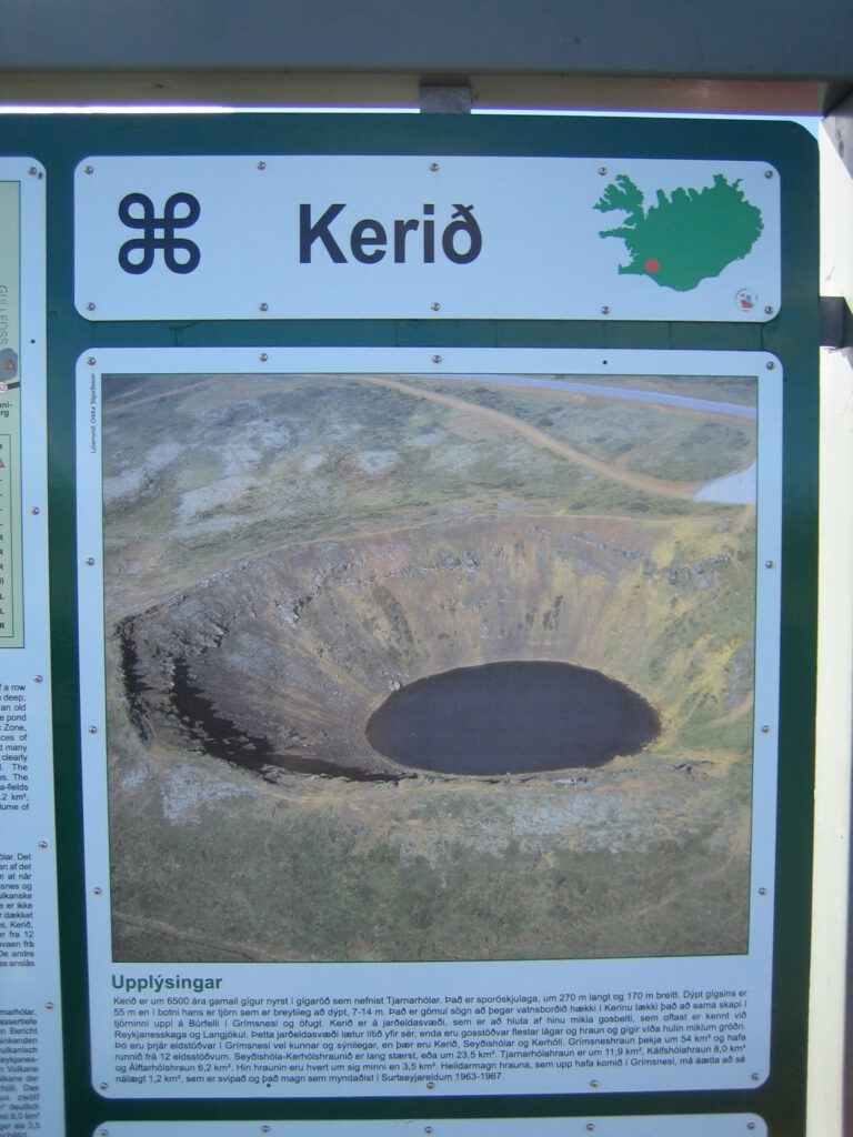 Kerið Krater Infotafel