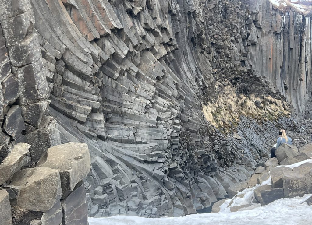 Basaltsäulen am Stuðlagil Canyon