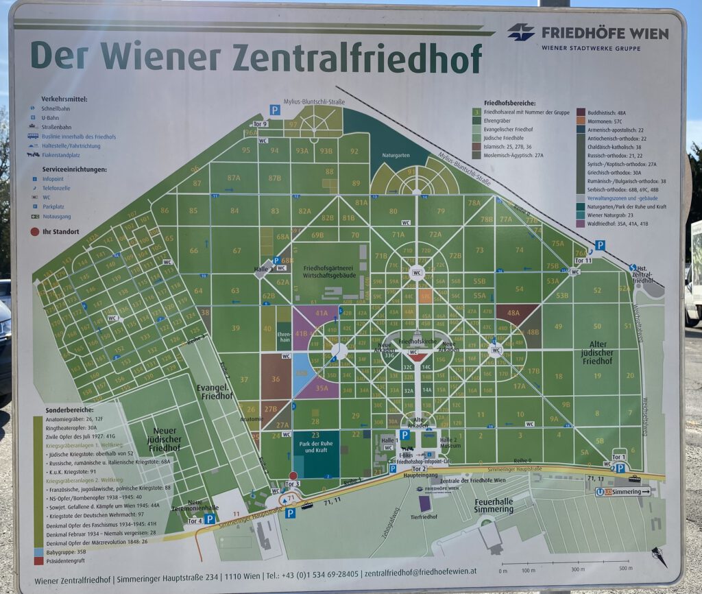 Lageplan Wiener Zentralfriedhof