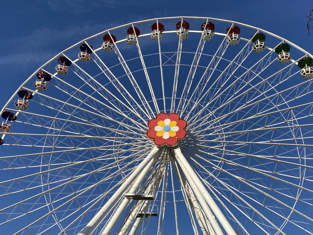 Riesenrad Prater runde Gondeln