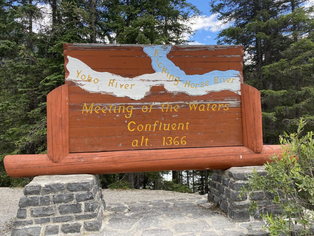Meeting of the Waters Yoho NP Schild