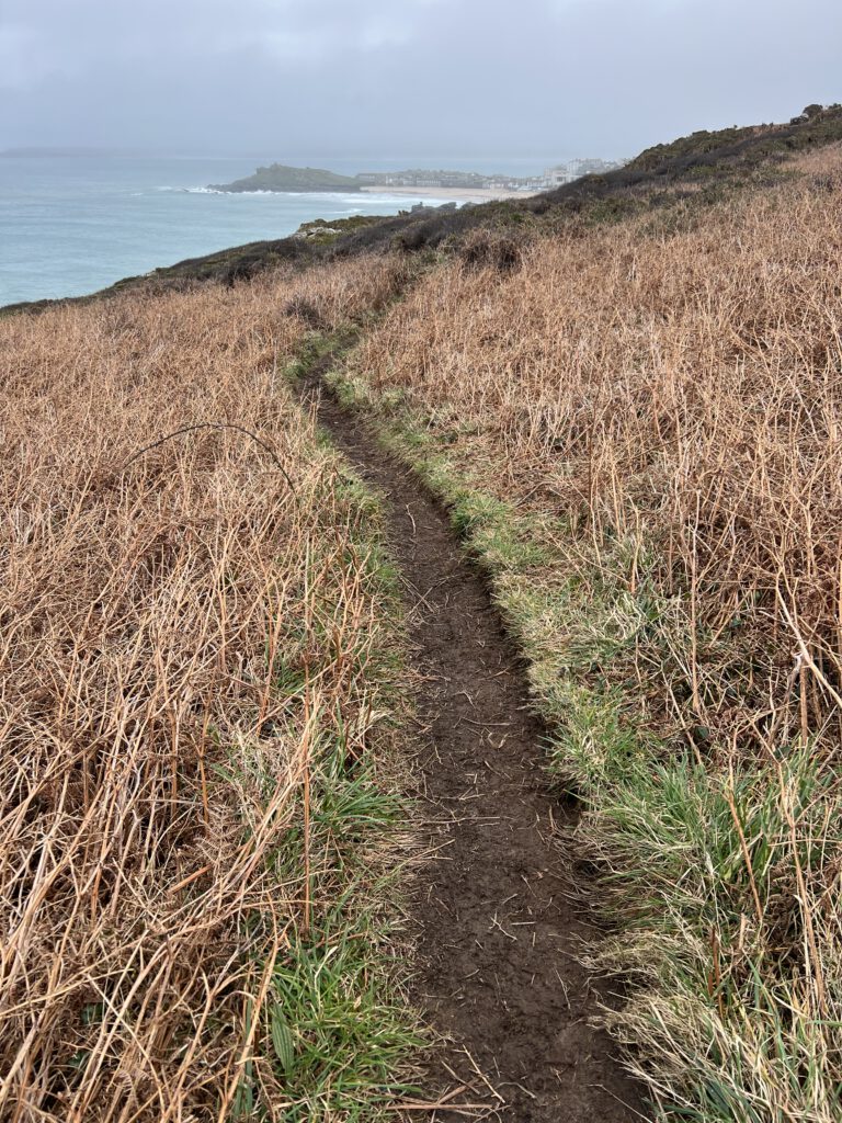 South West Coast Path mit Blick auf St. Ives