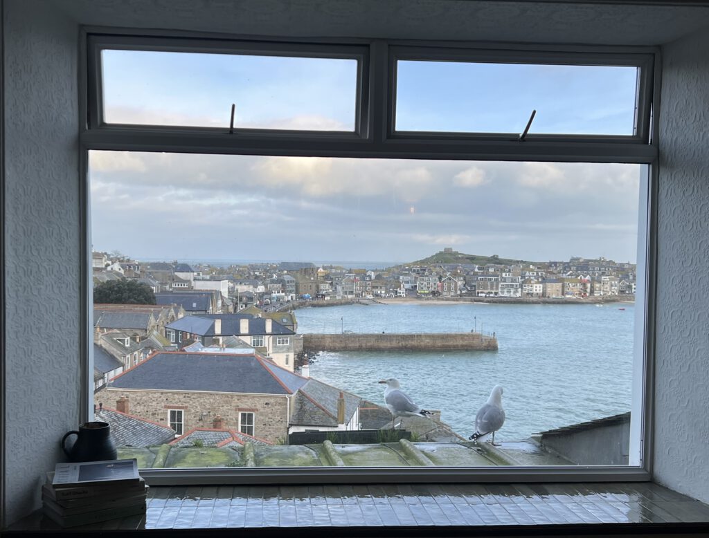 Aussicht auf den Hafen vom Harbour View House