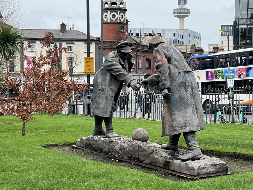 The Christmas Truce Memorial Statue - St Luke's Church
