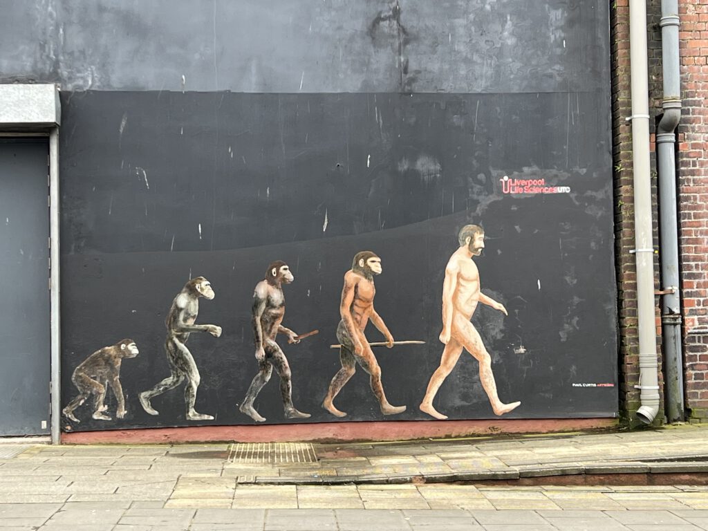 Evolution of Man Mural by Paul Curtis