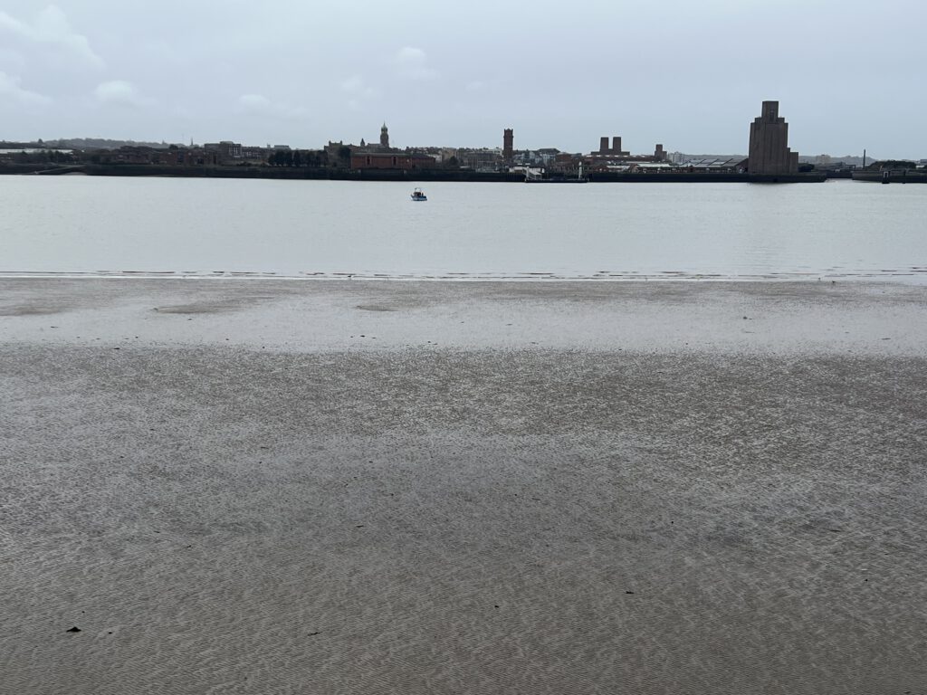 Blick aufs andere Mersey Ufer