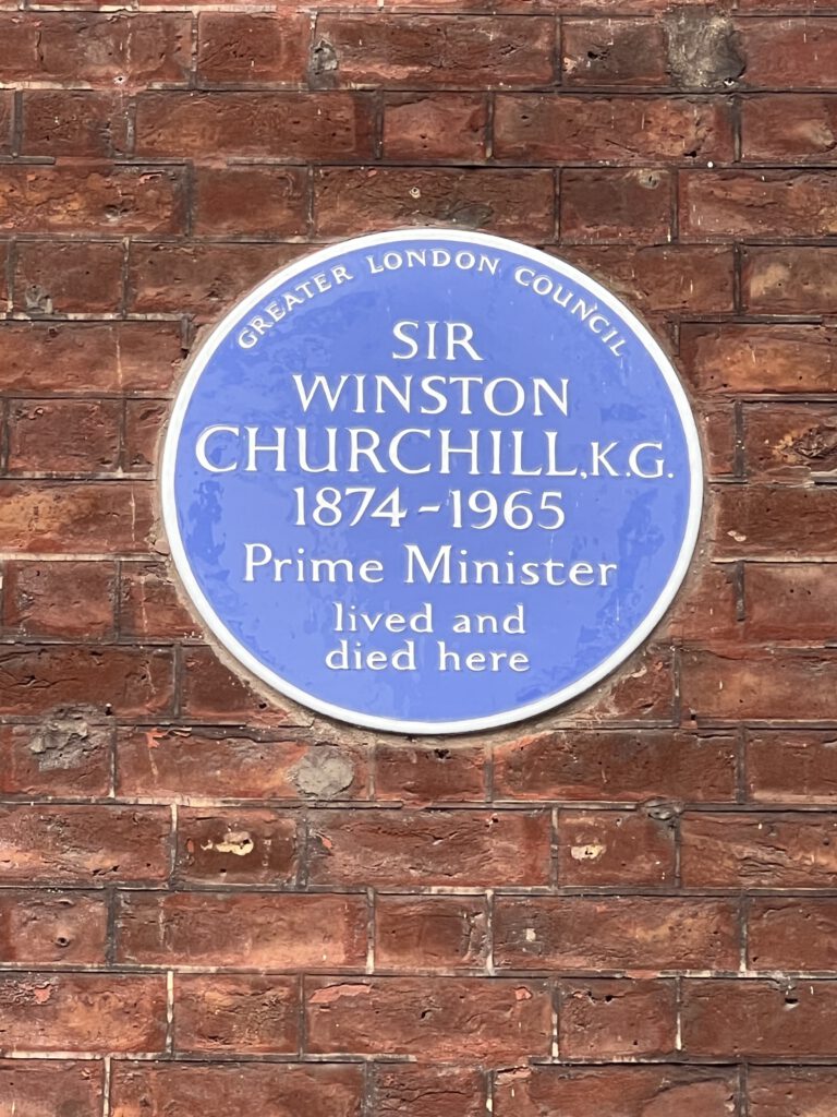 Winston Churchill Blue Plaque
