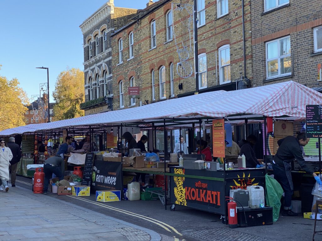 Stände am Broadway Market